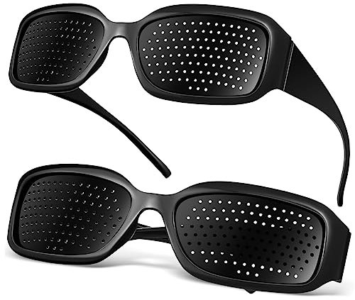 LIFKOME 2St Sehkorrektur Lochblende Brillenloch Verbesserungsbrillen Schweißbrille augentraining tragbare Lochbrillen Sehkorrekturbrillen Nadelloch Gläser Werkzeug Stk