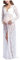 Robe De Grossesse Pour Séance Photo - Col En V En Dentelle, Manches Longues, Maxi Robe De Maternité Pour Femmes Enceintes - Blanc S