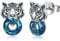 MEDWISE Tiger Ohrringe - 925 Sterling Silber Tiger Ohrstecker mit Kristall - Unisex Teenager & Damen Geschenk