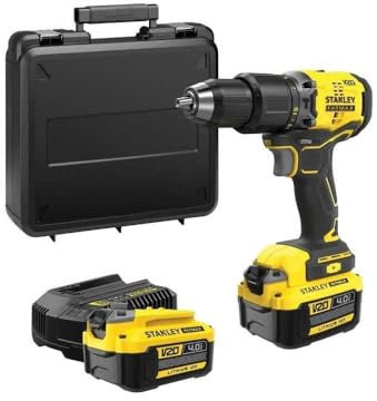 Perceuse visseuse a percussion Brushless 60 Nm - Lithium 18V - 2 Batteries 4Ah - STANLEY FATMAX V20 - SFMCD715M2K-QW