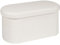 Bonlife Folding Ottoman Storage Bench,Boucle Footstool Oval, End of Bed Stool, Ideal for Living Room, Bedroom,76x38x38cm,White