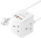 UK to US Plug Adaptor 3 Way 4 Fast Charging USB (QC3.0/PD20W) with 1.5M Extension Cable Compact Cube USA Travel Adapter for American, Thailand, Canada, Mexico, Type B