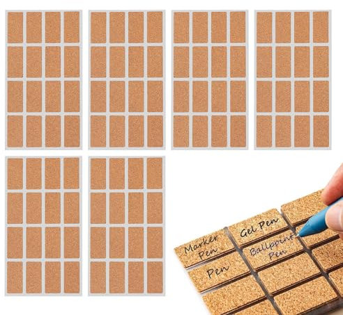 Etiquetas de nombre de corcho,Etiquetas impermeables extraíbles para despensa de cocina - Pegatinas de madera en, etiquetas de tarros de masón para contenedores de alimentos, etiquetas de botellas de