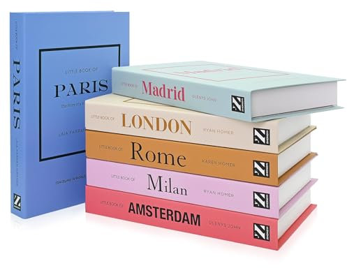 Gwezmxs Deko Bücher, Dekorative Buch, Buchattrappe Deko, Moderne Dekobuch, Decorative Books, 6pcs Multicolor, 24 * 16 * 3.4CM