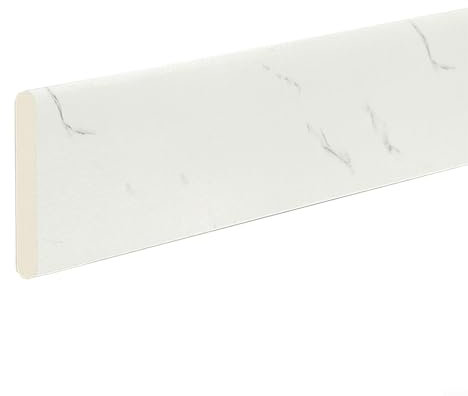 SMZhomeone Battiscopa decorativo per la vita, 2 m x 8 cm x 5 mm, in schiuma di cotone, protezione decorativa per pareti (bianco)