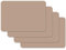 sopomarkt24 Tischset Taupe 4er Platzset Tischsets & Untersetzer für Küche Esszimmer Platzdeckchen Tischmatte abwaschbar & leicht zu reinigen 45 x 30 cm