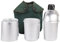 YIWEOG Juego de Utensilios de Cocina de 3 uds., Taza de cantimplora Militar de Aluminio, Juego de Estufa de leña con Bolsa de Cubierta para Camping, Senderismo, mochilero