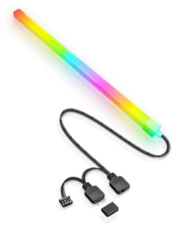 HUAJINGKEJI ARGB LED Strips Light 5V 3Pin Small 4Pin LED Strips PC Light Strips Lamp For Gaming PC Case ARGB LED Light Strips Replacement