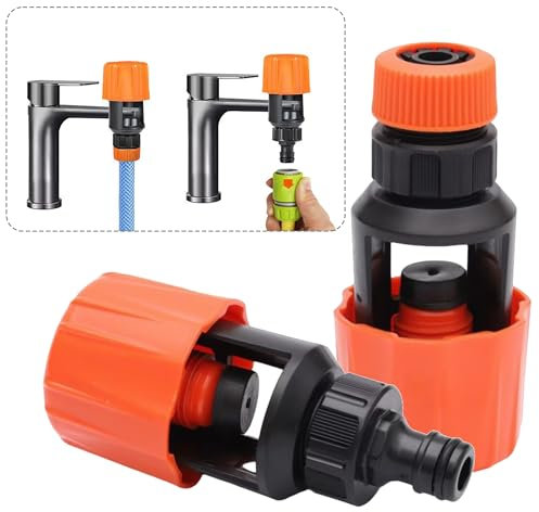 YUEHNEOM Kitchen Mixer Tap Hose Connector Garden Hose Adapter, Hose Pipe Tap Connector, Hose to Tap Connector for Kitchen Sink Indoor Outdoor Tap