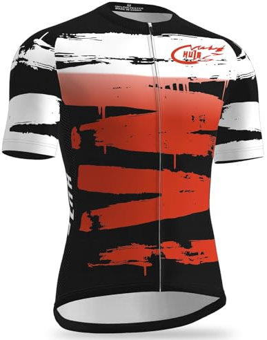 Kurzarm Radtrikot Herren Elastische Atmungsaktive T-Shirt Jersey Funktionsshirt Schnell Trocknen Stoff Fahrradtrikot für Radsport Outdoor Sport (Color-03,4XL)