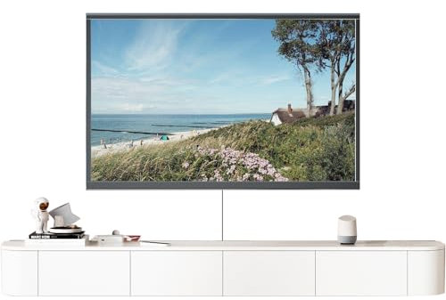YINXSLO Schwimmender TV-Schrank 120–300 cm Wandmontage TV-Einheit für Wohnzimmer mit Stauraum geeignet für Tv Lowboard Hängend für Wohnzimmer oder Schlafzimmer(Weiß, 160 cm)