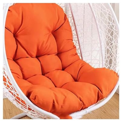 FYCYGG Schaukelsessel Indoor Outdoor Kissen, Bequemer Schaukelstuhl Auflage, Sitzkissen Papasansessel, Gartenstuhl Auflage (Orange)