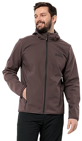 Jack Wolfskin Herren Bornberg Hoody M, Phantom/Red, 4XL EU