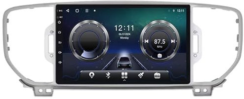 ALOEU 9 Zoll Bildschirm Doppel Din Autoradio Mit GPS Navi Für Kia Sportage KX5 2016 2017 2018 Android 14 Autoradio GPS Unterstützen DAB+ Lenkradsteuerung 4G WiFi Bluetooth Carplay
