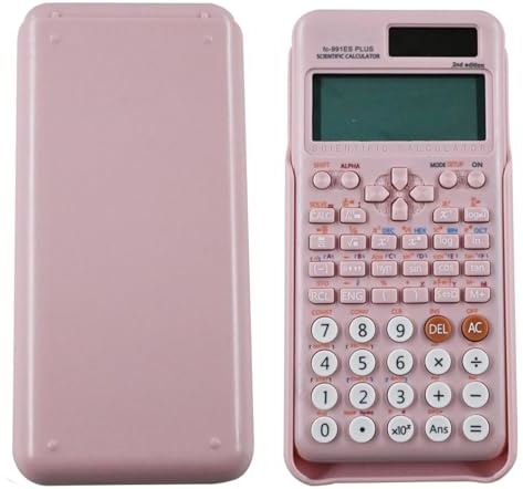Wissenschaftlicher Taschenrechner, kompatibel mit FC-991ES Plus-2. Edition mit 417 Funktionen für Schulbedarf, Studenten, Lehrer, Geschäfte, Büro, Haus, Rosa