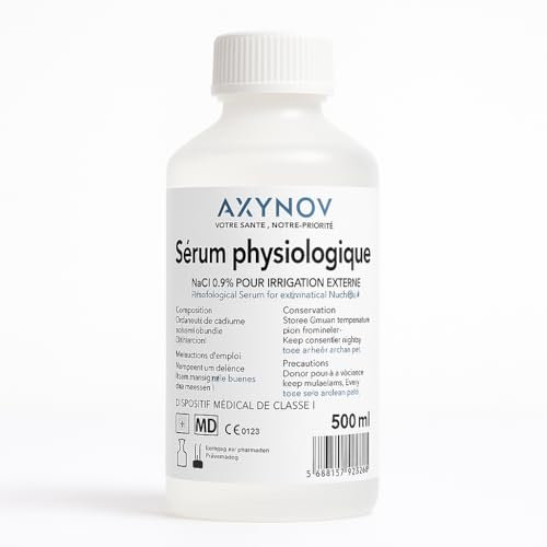 NaCl 0.9-500 ml - Soluzione fisiologica isotonica Salina Salina Solution Salina per occhi nasali AXYNOV