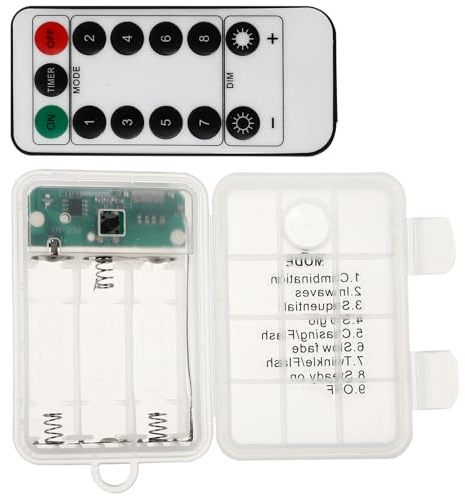 MALUGOGO USB Remote Control Battery Box for String Lights 8 Modes Timer USB Battery Container Accessory for LED String Lamps for Outdoor and Indoor Use