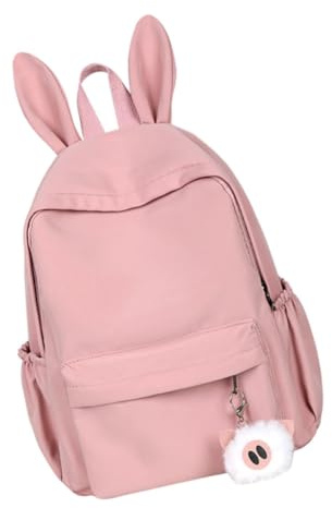 Yardenfun Leichter Hasenohren Rucksack aus Gewebe für Mädchen – Stylischer und geräumiger Schul und Shoppingrucksack mit verstellbaren Trägern und modischem Look Zufälliger Stil