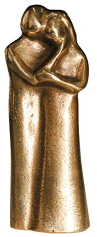Butzon & Bercker Bronzefigur Paar - Skulptur Liebespaar vom Kunstler Stark, 7 cm, Bronze-Guss, Geschenk zur Hochzeit, Jahrestag & Valentinstag