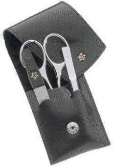 Pfeilring Taschenetui schwarz Rindleder