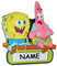 alles-meine.de GmbH Türschild/Namensschild - Spongebob Schwammkopf mit Namen - Kinderzimmer Schild für Kinder Mädchen Jungen Möbel Bett Deko - z.B. auch für Haustiere Hundehütt..