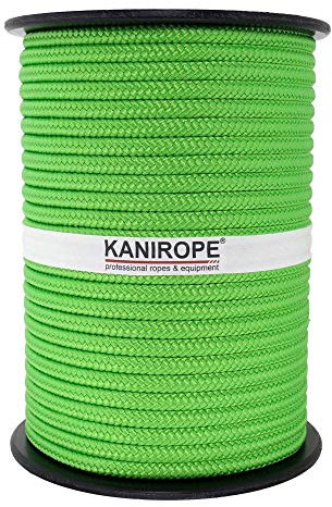 Kanirope® PP Seil Polypropylenseil MULTIBRAID 8mm 100m Farbe Fluorgrün (2000) 16x geflochten