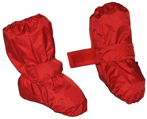 alles-meine.de GmbH Überziehschuhe mit langem Schaft - Größe: 9 Monate bis 1,5 Jahre - wasserdicht leicht anzuziehen - Thermo gefüttert Fleece - rot Baby Regenfüßling Füßlinge - ..