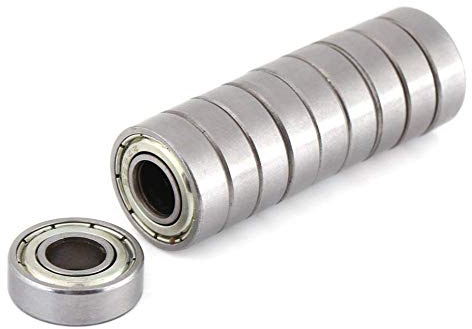 10 PC Miniatur Rillenkugellager Doppeltes Metall Abgeschirmte/Versiegelte 8 * 19 * 6mm Hitzebeständiges Dauerhaftes Multi Use Miniaturlagerstahl 698ZZ