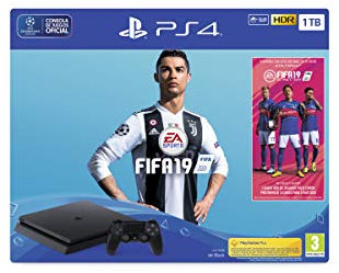 CONSOLA SONY PS4 SLIM 1TB + FIFA 19