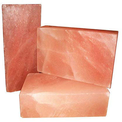 mysale24.de Piedra de Sal Rectangular Gris Claro para Hornear, Ideal para Carne, Pescado, Verduras y Platos Veganos, Aprox. 20 x 10 x 2,5 cm
