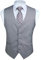 Enlision hommes formelle fete mariage coton gilet couleur unie gilet gris clair
