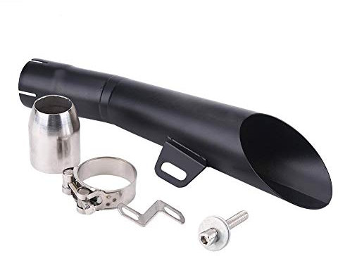 VOBOR Auspuff Rohr, Universal Schalldämpfer Edelstahl Universal Motorrad Motocross Auspuff Rohr Tipp