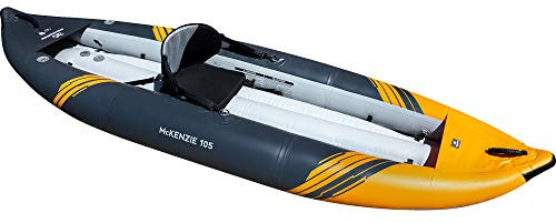 Aquaglide McKenzie 105 - Aufblasbares Wildwasser Kajak, 1 Person, PVC Material, 300 lbs Tragkraft, Enthält Kajak, Sitz und Rucksack