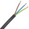 5m Zuleitung Schwarz H03VV-F 3x0,75qmm PVC isolierte Schlauch-Leitung – 3-adriges Leuchtenkabel Lampenkabel Stromkabel