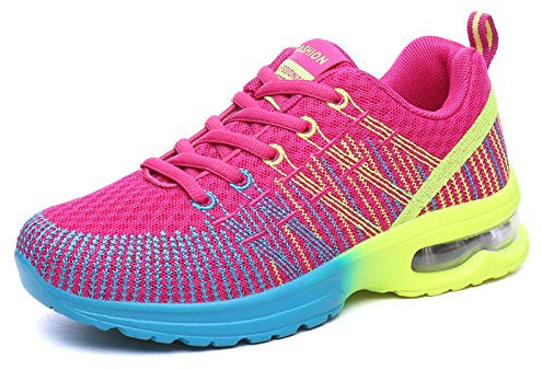 Chaussures de Marche Femme Légères Chaussures de Running sur Route Sports Shoes Lightweight Rose Taille 40