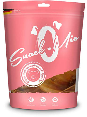 SnackOMio krosse Schweineohren mit Muschel 4 Stück, 1er Pack (1 x 0.5 kilograms)