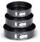 plastific Pack of 3 Non-Stick Springform Round Cake Tins for Baking Cake Tin,Round Cake Tin, Baking Pan Non Stick, Robust Springform Cake Tin 22cm, 24cm & 26cm