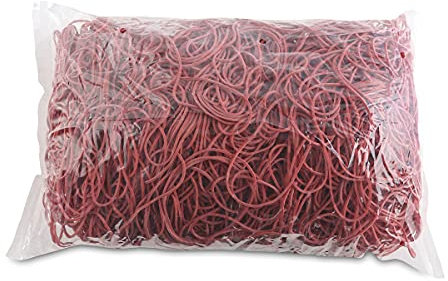 OFFICE PRODUCTS Gummibander Durchmesser: 70mm Farbe: Rot/Gewicht: 1000g - 1 kg/Haushaltsgummi Gummiringe Gummi/Kautschuk 60% / Gummis für Zuhause Büro Schule