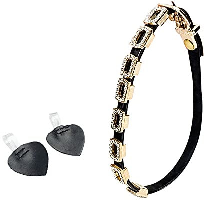 Jixin4you Sangles de Chaussures Attache Bride Cheville Lacet pour Escarpin Chaussure à Talon Amovible 2Pcs Noir PU