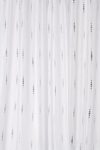 Croydex Shower Curtain, White and Silver, 1800x1800, AF671040H