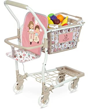 Einkaufwagen Sweet mit Zubehör und Babytrage DeCuevas 52148