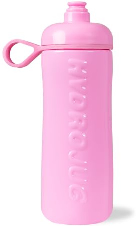 HydroJug Squeeze - 27oz Water Bottles, Sports Water Bottle with Push Cap, Quick & Easy Hydration, Gym Water Bottles, Easy Squeeze Bottle, Bubblegum