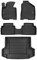 OMAC Fußmatten & Kofferraumwanne Set kompatibel mit Hyundai ix35 2009-2015 Gummi Schwarz 4X