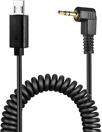 NEEWER 2,5 mm auf S2 Fernauslöserkabel, kompatibel mit Sony A1, A9 II, A9, A7R V/IV, A7S III, A99 II, A7R II, A7S II, A7 II, A7R, A7S, A7, A6600, A6500, A63. 00, A6 000, RX10 IV Kameras