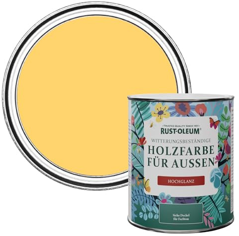 Rust-Oleum Yellow Mould-Resistant Garden Paint In Gloss Finish - Lemon Jelly 750ml