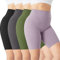 BAYDI 4er Pack Radlerhose Damen High Waist Kurze Hose Blickdicht Kurze Sporthose Knielang Kurze Leggings Sommer Hotpants Sport Shorts