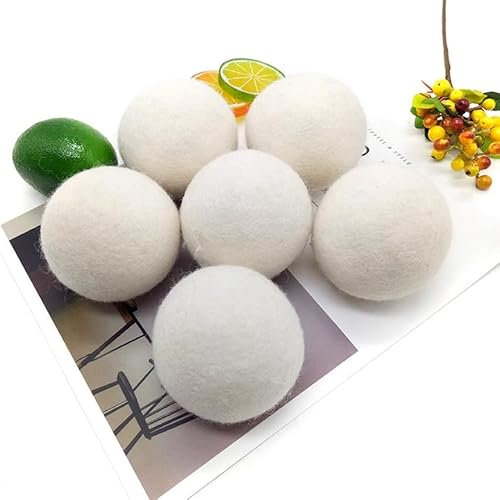 FumyFumy Balles de séchage pour sèche-linge, boules de lavage, boules anti-peluches pour machine à laver, chiffons de séchage, balles de tennis pour le lavage, boules de séchage pour doudounes [XXL -
