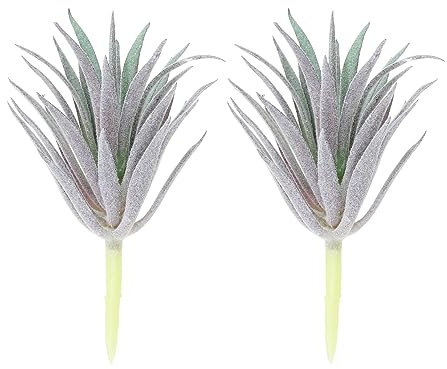PATIKIL Artificial Succulent Plants, 2 Pack Small Fake Plants Faux Succulents Plant Unpotted for Home Garden Decoration, Purple