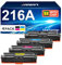 NOGIVY 216A W2410A Toner Mit Chip Kompatibel für HP 216A Toner Set für Color Laserjet Pro MFP M183fw M182n M182nw M155a M155nw W2410A W2411A W2412A W2413A (Schwarz Cyan Yellow Magenta, 4-Pack)