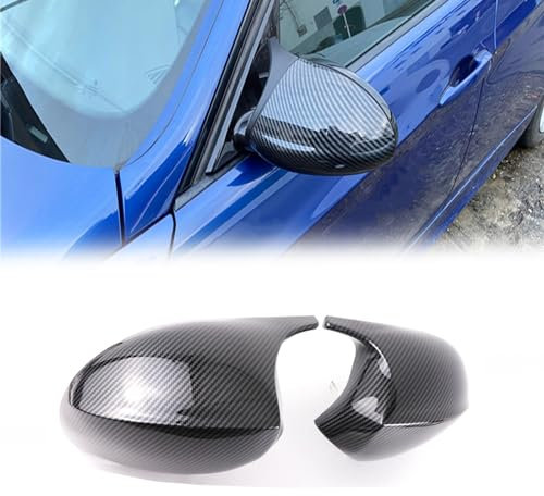Außenspiegel Abdeckung, Spiegelkappen, passend für 3er E90 E91 E92 E93 Auto Tuning Zubehör Aussen Accessoires Nur LCI Facelift Modelle, Kohlefaser Stil 3 Stücke Auto Rückspiegel Kappe